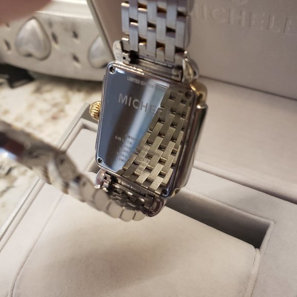 ***SOLD***  MICHELE Deco Cocoa Mosaic Watch - RARE LIMITED EDITION! - Picture 5 of 5